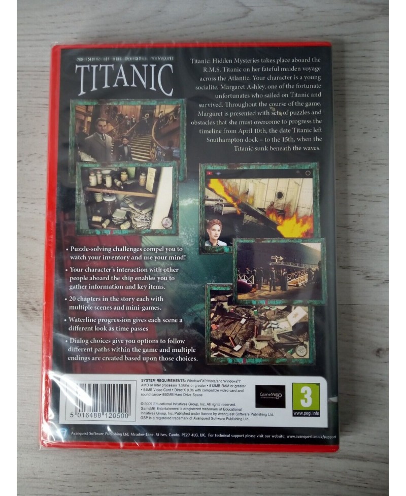 TITANIC PC DVD-ROM GAME FACTORY SEALED VINTAGE RARE RETRO GAMING COLLECTORS