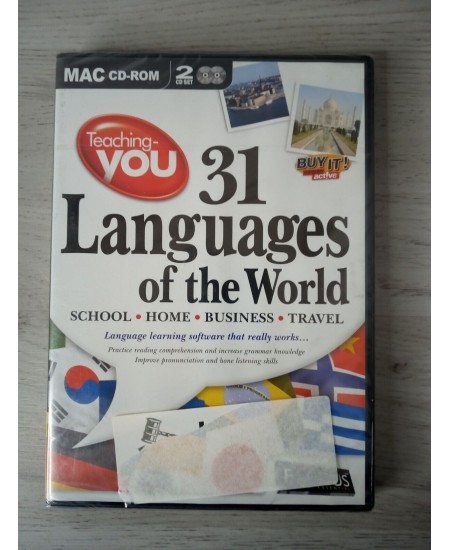 TEACHING YOU 31 LANGUAGES  MAC CD-ROM GAME FACTORY SEALED VINTAGE RARE