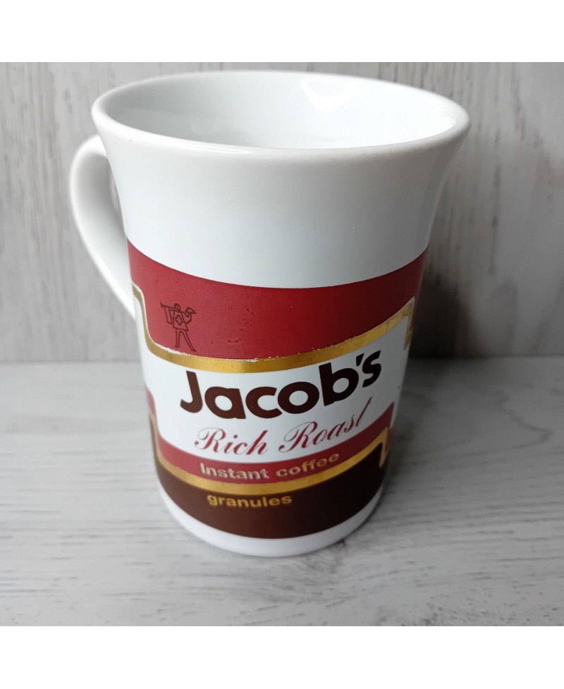 JACOBS RICH ROAST INSTANT COFFEE MUG - VINTAGE KILNCRAFT 1970,S RARE RETRO