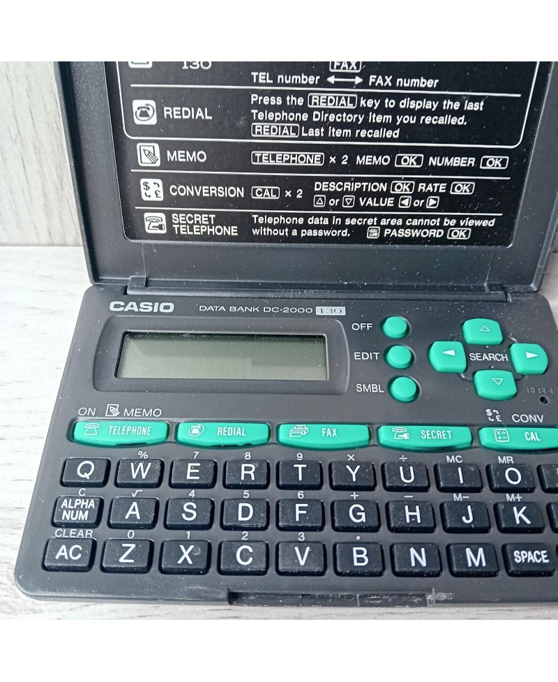 CASIO DATA BANK DC 2000 130 ORGANISER - RARE RETRO 1998