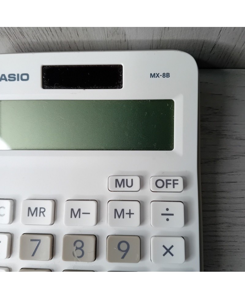 CASIO MX-8B CALCULATOR DUAL POWER SOLAR - VINTAGE WORKING RARE RETRO