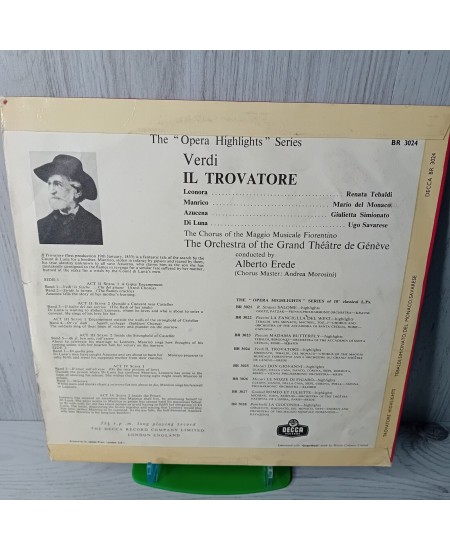 VERDI IL TROVATORE HIGHLIGHTS Music Vinyl LP Record - Rare Retro Music