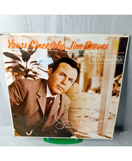 JIM REEVES YOURS SINCERELY Music Vinyl LP Record - Rare Retro Music