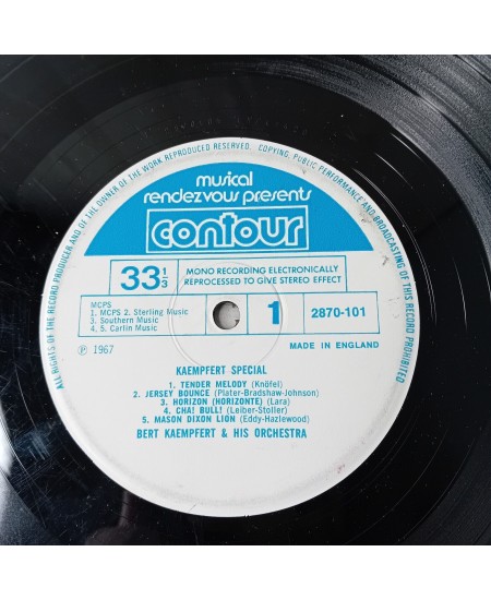 BERT KAEMPFERT SPECIAL Music Vinyl LP Record - Rare Retro Music