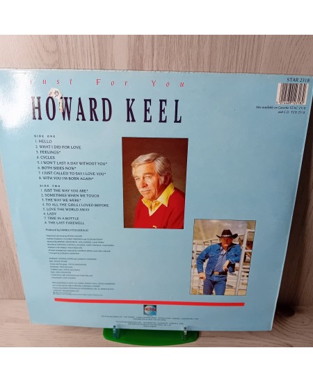 HOWARD KEEL JUST FOR YOU Music Vinyl LP Record - Rare Retro Music