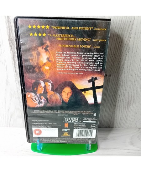 MEL GIBSON THE PASSION OF THE CHRIST VHS TAPE -RARE RETRO MOVIE SERIES VINTAGE