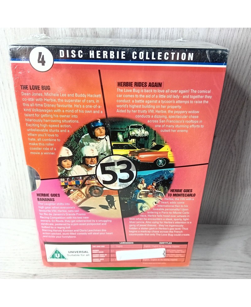 HERBIE 4 DISC DVD COLLECTION  - NEW & SEALED - RARE 2005 BOXSET