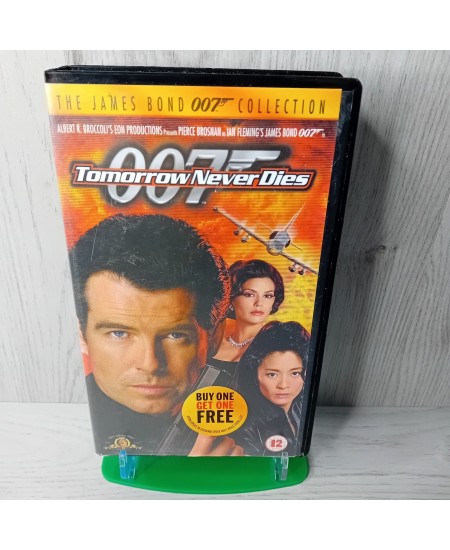 TOMORROW NEVER DIES JAMES BOND 007 VHS TAPE -RARE RETRO MOVIE SERIES VINTAGE
