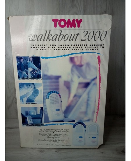 TOMY WALKABOUT 2000 BABY NURSERY MONITOR COMPLETE IN BOX RETRO RARE VINTAGE