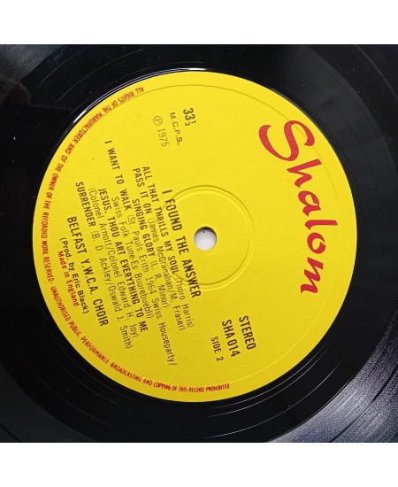 BELFAST Y.W.C.A I FOUND THE ANSWER Vinyl LP Record - Rare Retro Music