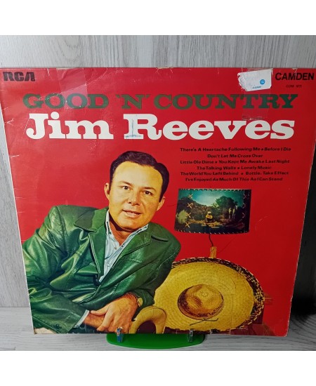 JIM REEVES GOOD N COUNTRY Vinyl LP Record - Rare Retro Music