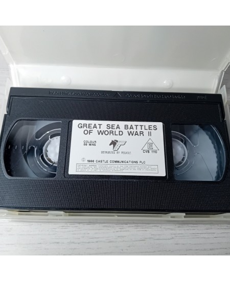 GREAT SEA BATTLES OF WORLD WAR II VHS TAPE -RARE RETRO MOVIE SERIES VINTAGE