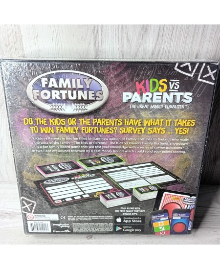 FAMILY FORTUNES KIDS VS PARENTS BOARD GAME - RARE RETRO NEW SEALED