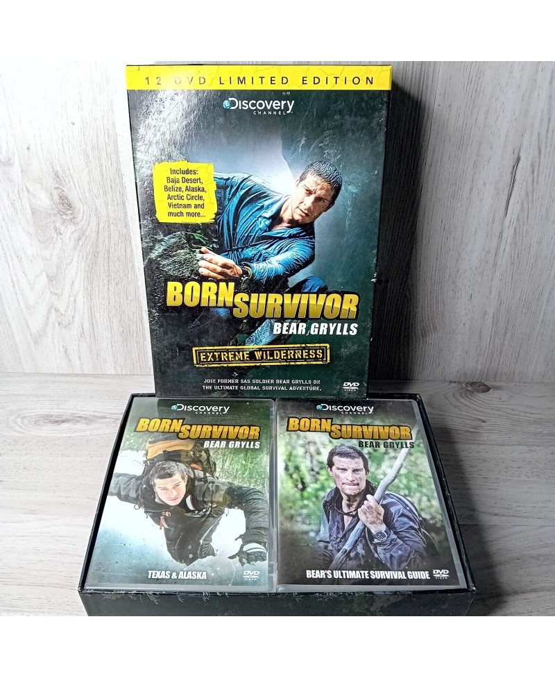 BEAR GRYLLS EXTREME WILDERNESS 12 DVD LIMITED EDITION SET