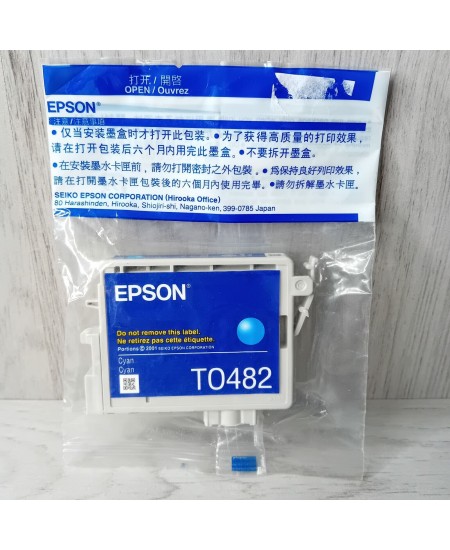 EPSON T0482 INK CARTRIDGE TONER CYAN - NEW SEALED