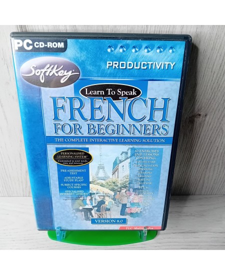 LEARN TO SPEAK FRENCH FOR BEGINNERS PC CD ROM - RARE RETRO SOFTKEY