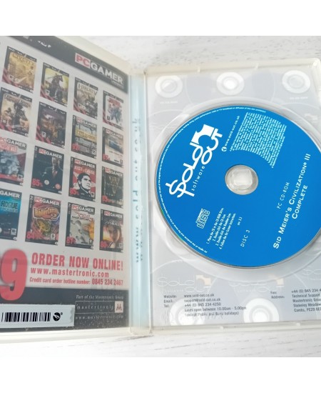 SID MEIERS CIVILIZATION COMPLETE PC CD ROM - RARE RETRO GAMING 3 X DISC