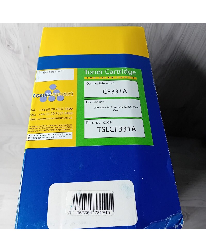 TONER SMART TONER CARTRIDGE CYAN TONER CF331A COMPATIBLE WITH HP LASERJET