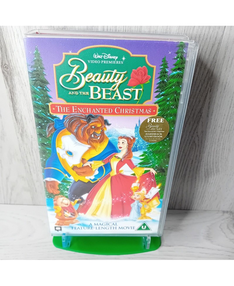 BEUTY AND THE BEAST ENCHANTED CHRISTMAS VHS TAPE RARE RETRO MOVIE SERIES VINTAGE