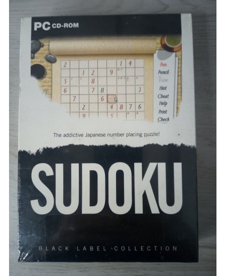 SUDOKU BLACK LABEL COLLECTION PC CD-ROM GAME - FACTORY SEALED RETRO GAMING RARE