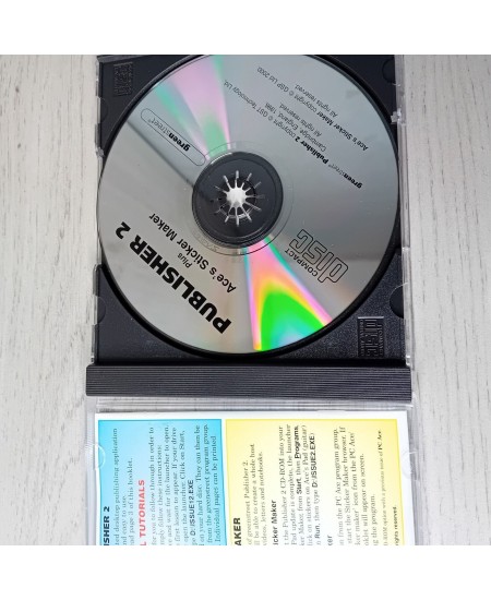 PUBLISHER 2 PLUS ACES STICKER MAKER PC CD ROM GAME - RARE RETRO GAMING