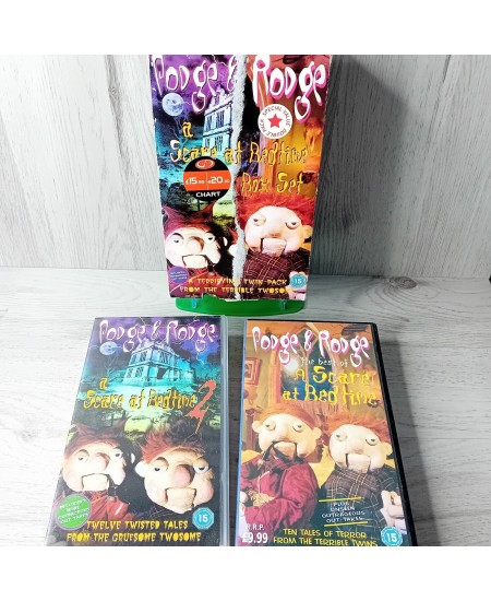 PODGE & RODGE A SCARE AT BEDTIME VHS BOXSET - RARE RETRO TAPES ONLY 1 ON EBAY !