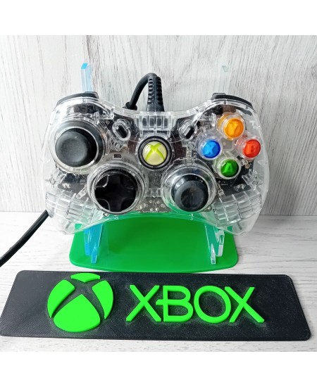 XBOX 360 AFTERGLOW CLEAR WIRED CONTROLLER - RARE RETRO VINTAGE GAMING