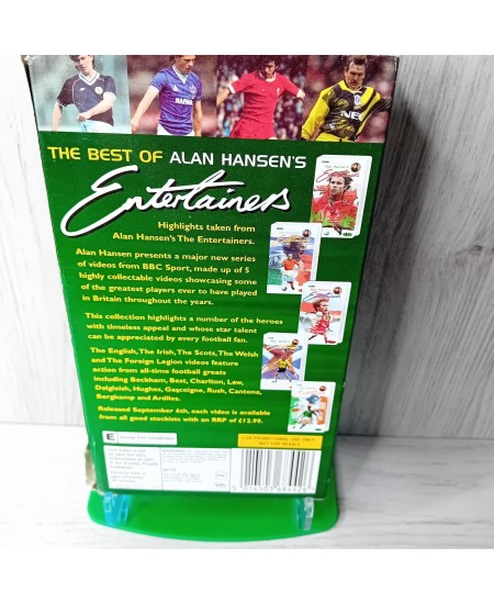 THE BEST OF ALAN HANSENS ENTERTAINERS MOTD VHS - RARE RETRO VIDEO TAPE FOOTBALL