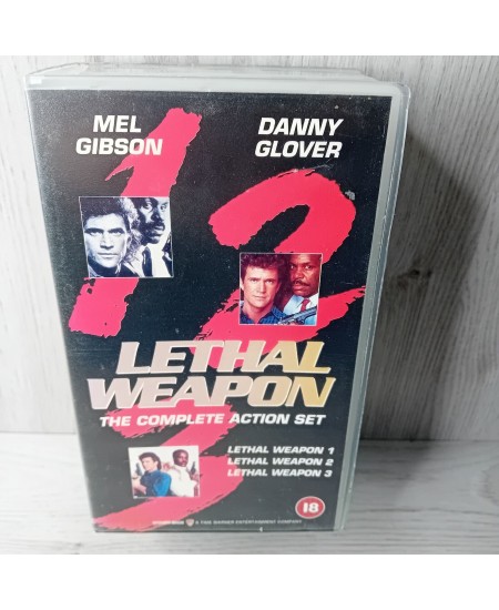 LETHAL WEAPON THE COMPLETE ACTION SET VHS - RARE RETRO VIDEO TAPE BOX SET