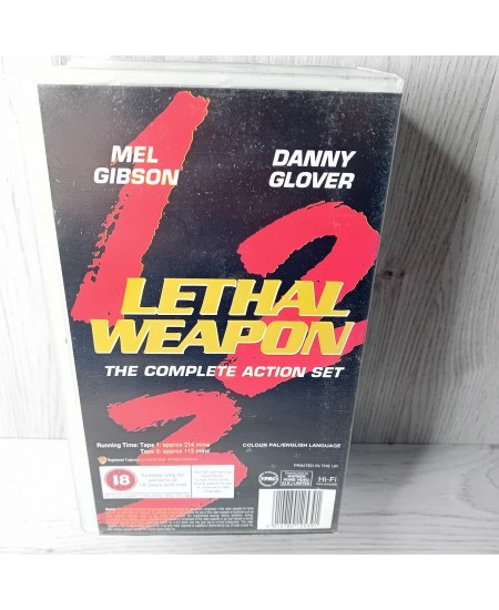 LETHAL WEAPON THE COMPLETE ACTION SET VHS - RARE RETRO VIDEO TAPE BOX SET