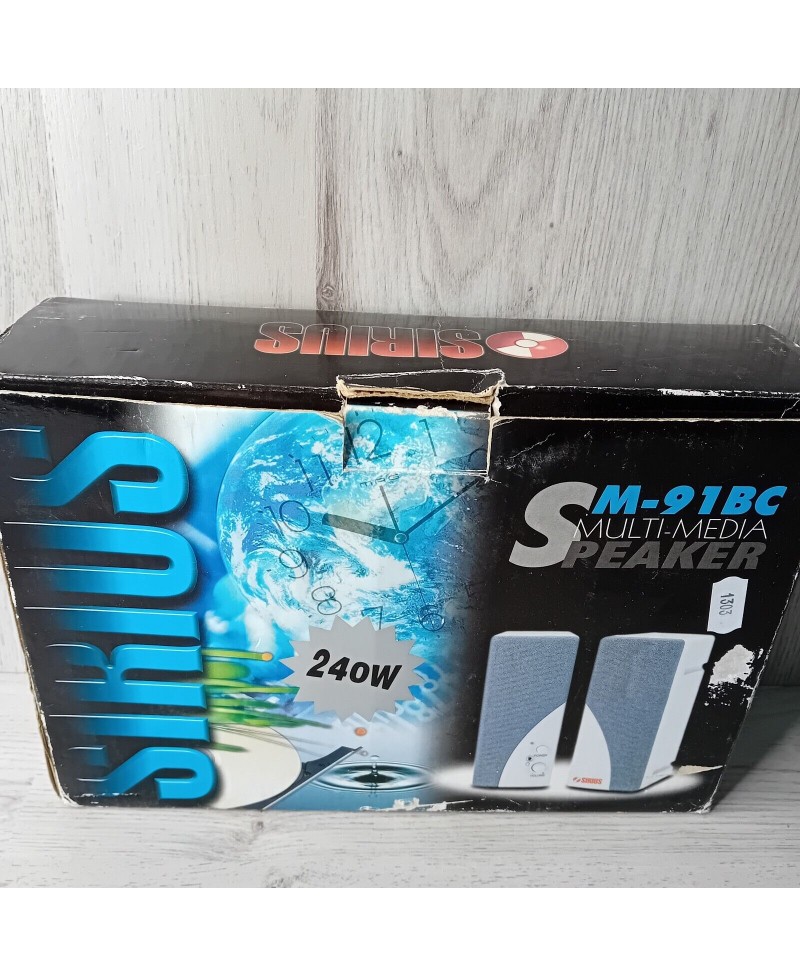 SIRUS MULTIMEDIA PC SPEAKERS SM-91BC 240 W - RARE RETRO GAMING