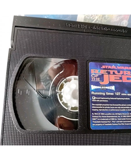 STAR WARS RETRUN OF THE JEDI WIDESCREEN VHS - RARE RETRO VIDEO TAPE