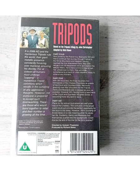 TRIPODS 2 VHS - RARE RETRO VIDEO TAPE