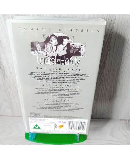 LAUREL & HARDY DIRTY WORK VHS - RARE RETRO VIDEO TAPE