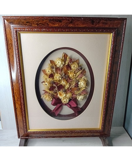 FIRE SCREEN PICTURESQUE DRIED FLOWERS VINTAGE 1991 - VERY RARE RETRO ORIGINAL