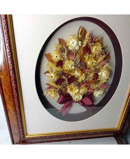 FIRE SCREEN PICTURESQUE DRIED FLOWERS VINTAGE 1991 - VERY RARE RETRO ORIGINAL