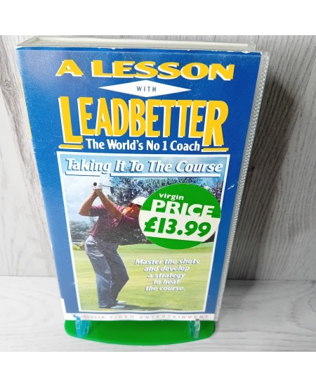 A LESSON WITH LEADBETTER TAKING IT TO THE COURSE VHS -RARE RETRO VIDEO TAPE GOLF