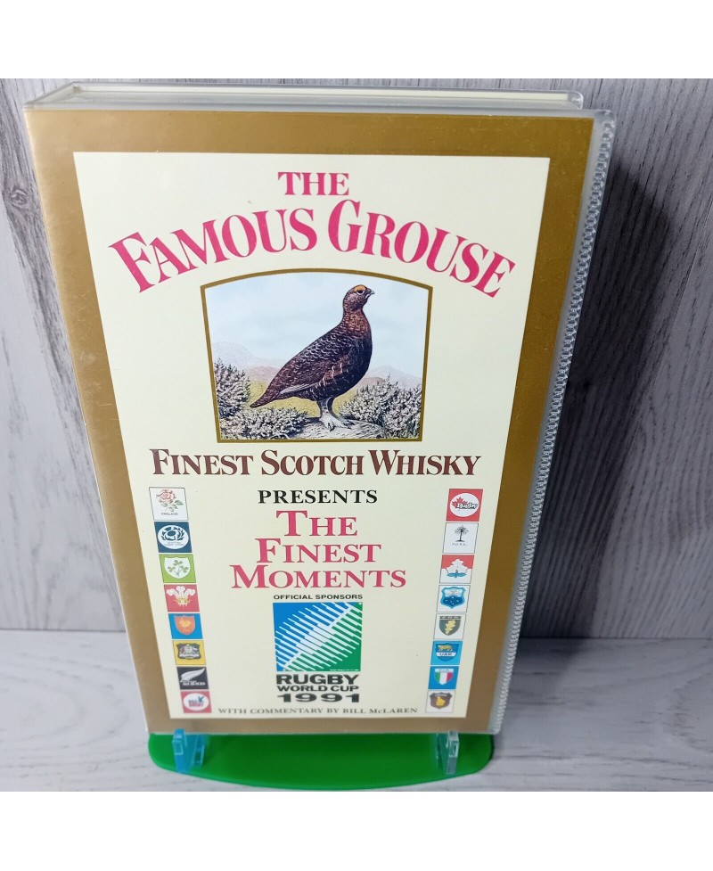 THE FAMOUS GROUSE THE FINEST MOMENTS RUGBY WORLD CUP VHS - RARE RETRO NEW !!