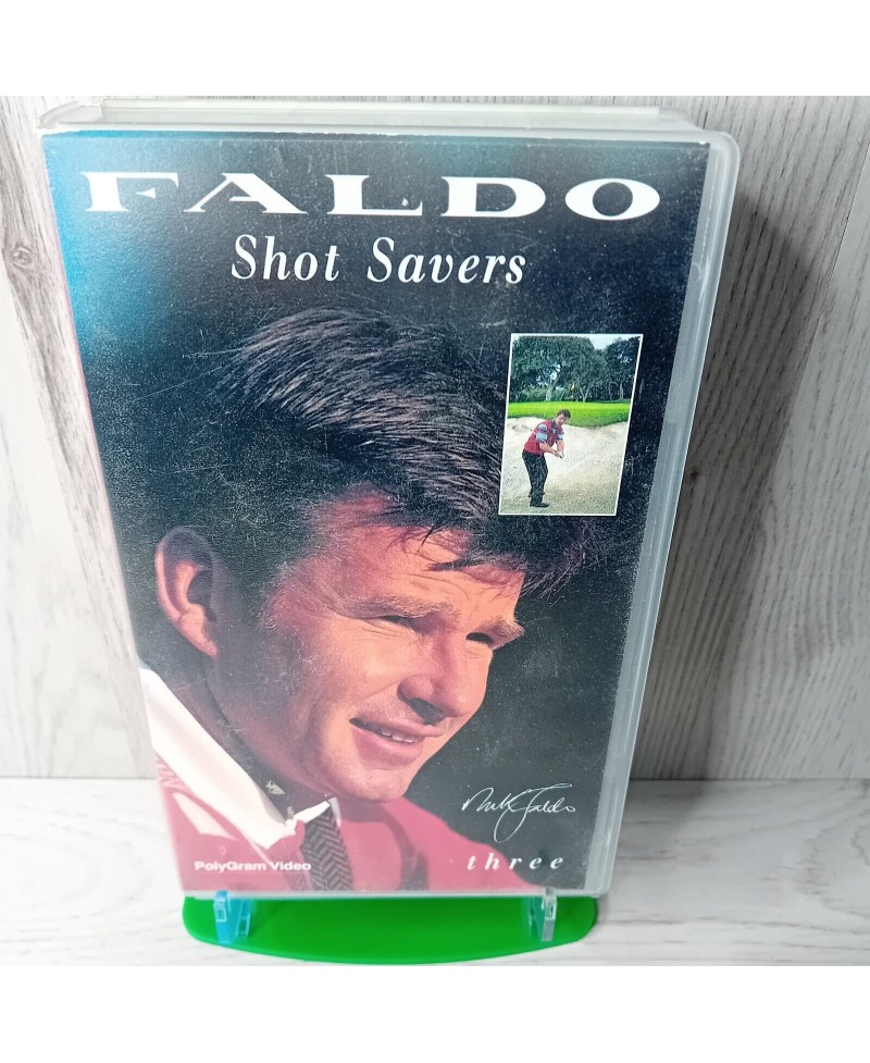 FALDO SHOT SAVERS VHS - RARE RETRO VIDEO TAPE - GOLF NICK FALDO