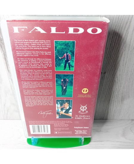 FALDO SHOT SAVERS VHS - RARE RETRO VIDEO TAPE - GOLF NICK FALDO