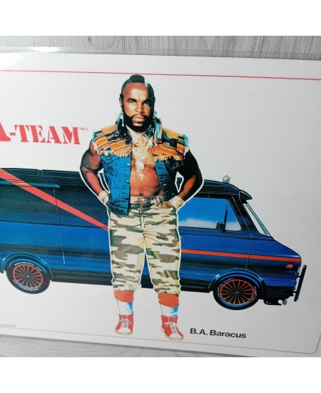 THE A TEAM B.A BARACUS 1983 LAMINATED PICTURE ICARUS COMPANY STEPHEN J CANNELL