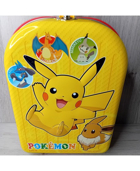 POKEMON LOTTE KIDS LUNCH BOX ON WHEELS Nintendo Tokyo Japan Vintage 1998 - TIN