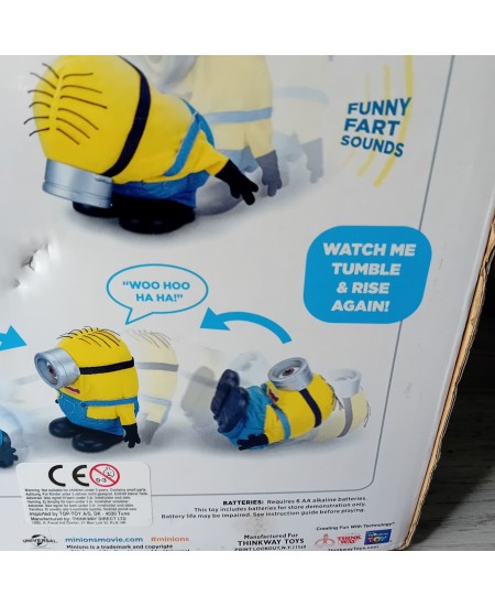 MINIONS TUMBLIN STUART TOY - RARE RETRO KIDS ITEM - NEW IN BOX - THINKWAY TOYS