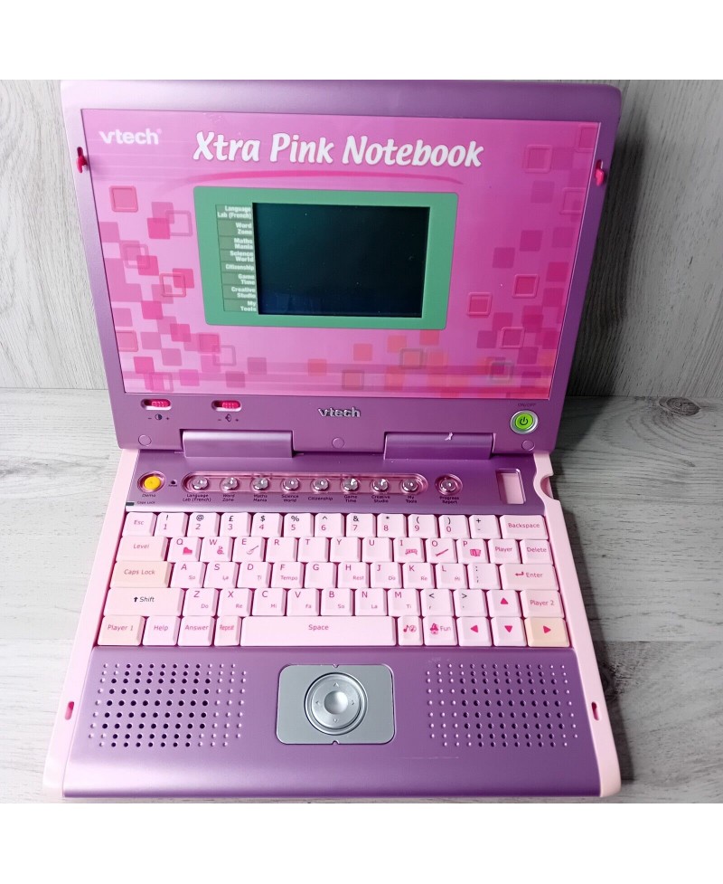 VTECH XTRA PINK NOTEBOOK EDUCATIONAL COMPUTER - RARE RETRO KIDS LEARNING