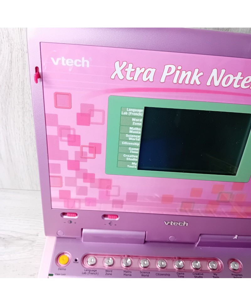 VTECH XTRA PINK NOTEBOOK EDUCATIONAL COMPUTER - RARE RETRO KIDS LEARNING