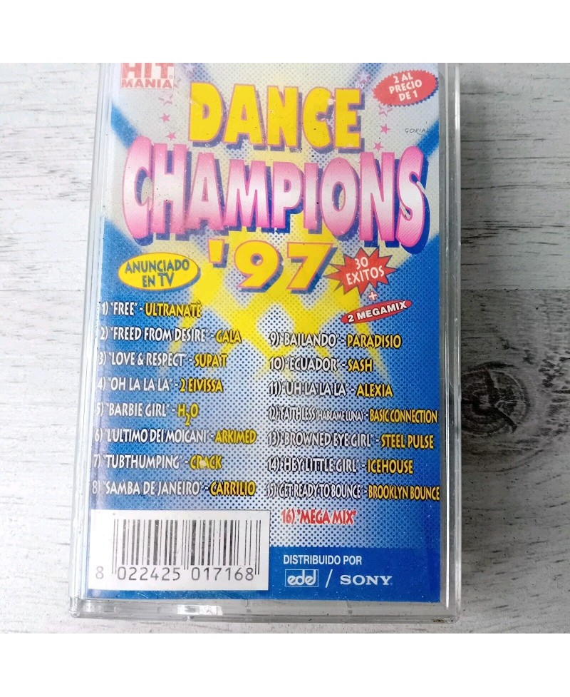 HIT MANIA DANCE CHAMPIONS 97 CASSETTE TAPE ALBUM - RARE RETRO MUSIC