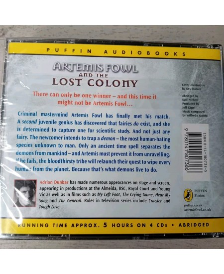 ARTEMIS FOWL AND THE LOST COLONY CD AUDIO BOOK - NEW SEALED 4 CDS - V.RARE