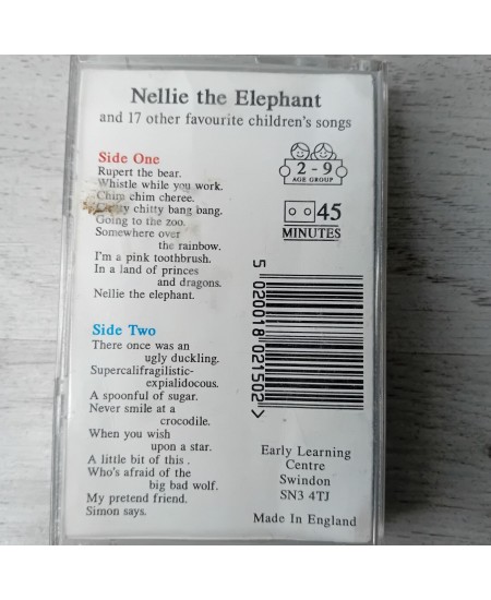 NELLIE THE ELEPHANT CASSETTE TAPE ALBUM - RARE, KIDS FUN TAPE