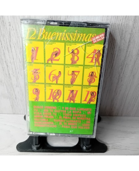 12 BUENISSIMAS SALSA CASSETTE TAPE - RARE RETRO - NEW SEALED,,