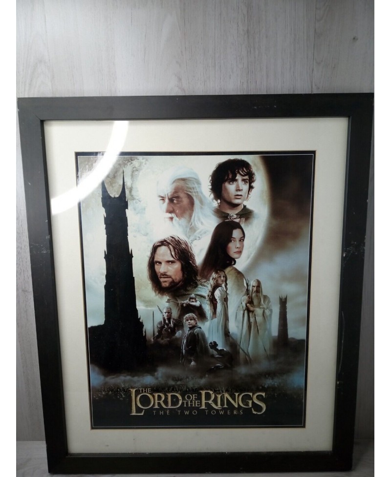 LORD OF THE RINGS CUSTOM FRAMED WALL PICTURE 20 x  24"- LARGE CUSTOM FRAMED ART